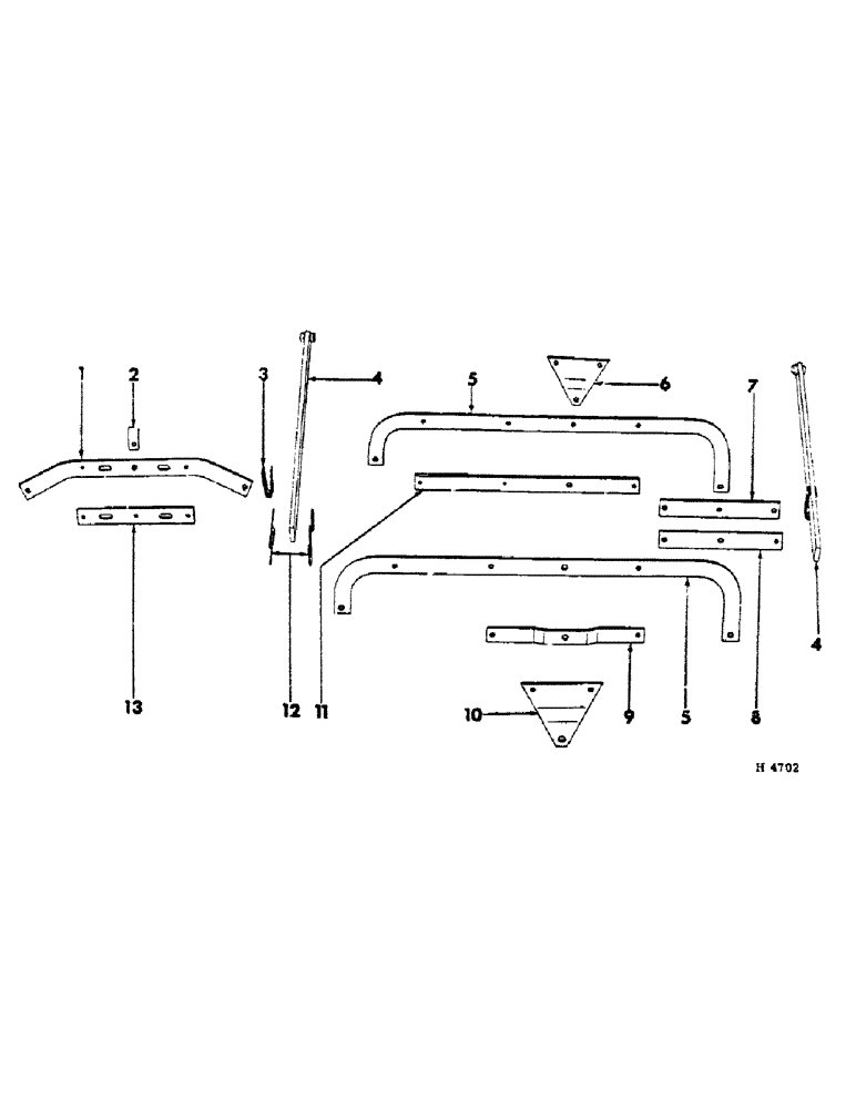 Схема запчастей Case IH 100 - (B-05) - DRAWBARS AND EVENERS, 24 X 6, 20 X 7 AND 24 X 7 