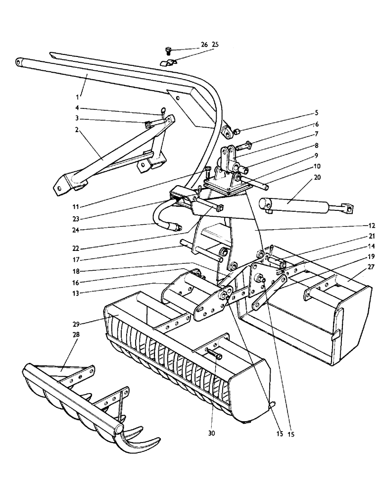 Схема запчастей Case IH LF-SERIES - (32) - EXTENSION JIB AND GRAB, LOADERS WITH HYDRAULIC DUMP, OPTIONAL EQUIPMENT 