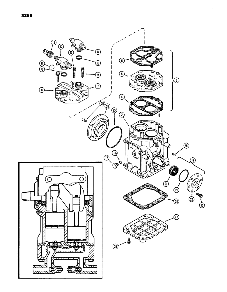 Схема запчастей Case IH 770 - (325E) - YORK COMPRESSOR (09) - CHASSIS/ATTACHMENTS