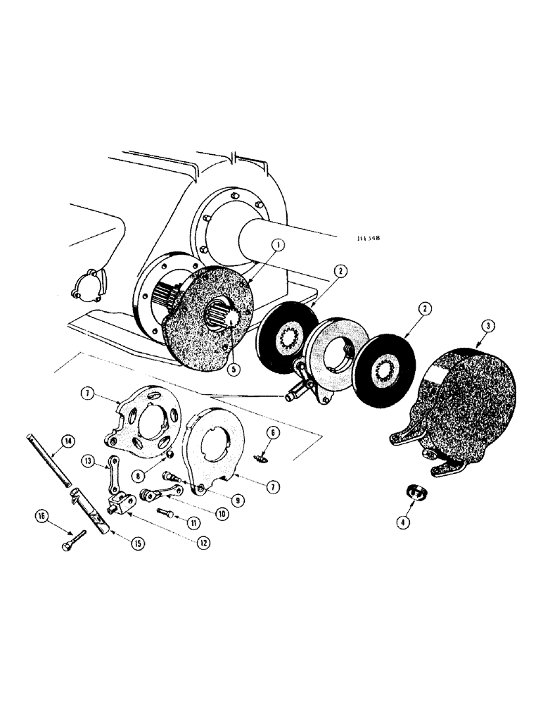 Схема запчастей Case IH 1010 - (266) - DIFFERENTIAL BRAKE ASSEMBLY (33) - BRAKES & CONTROLS