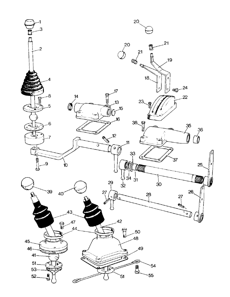 Схема запчастей Case IH 990 - (C04-1) - GEARBOX, GEAR SHIFT LEVERS, 990, 990G, 995, 995G, 996, 996G, 990Q, 995Q, 996Q, 990SK, 995SK, 996SK Gearbox