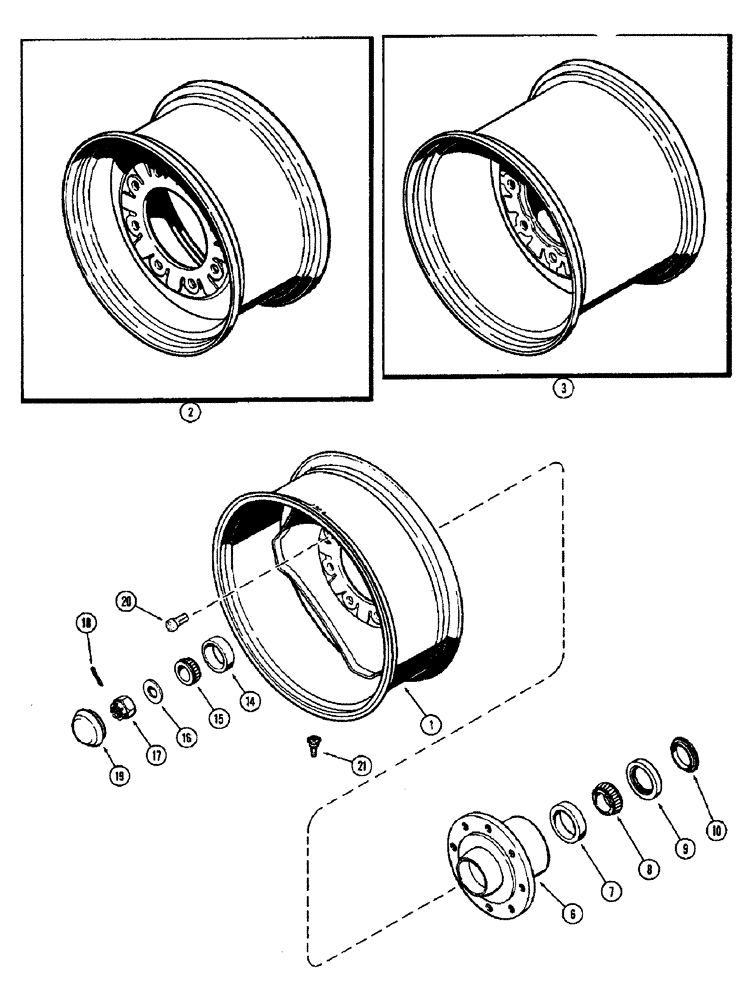 Схема запчастей Case IH 1370 - (094) - FRONT WHEELS, FOR 16 INCH OR 20 INCH TIRE (05) - STEERING