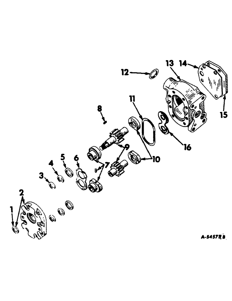 Схема запчастей Case IH 1256 - (F-10) - HYDRAULIC SYSTEM, HYDRAULIC PUMP, THOMPSON, 12 GPM (07) - HYDRAULIC SYSTEM