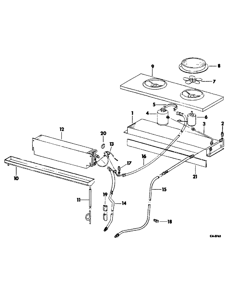 Схема запчастей Case IH 4166 - (13-16) - SUPERSTRUCTURE, CAB CONDENSOR AND CONNECTIONS (05) - SUPERSTRUCTURE