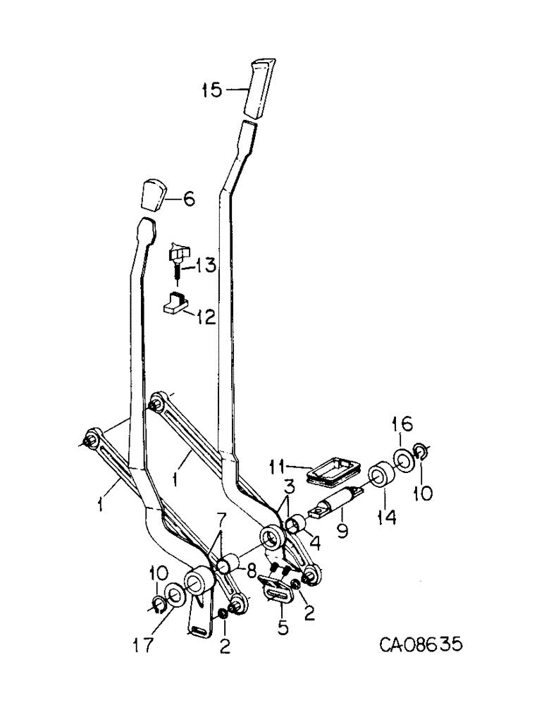 Схема запчастей Case IH 3088 - (10-53) - HYDRAULICS, HYDRAULIC DRAFT CONTROL LINKAGE, CAT. II, 3088, 3288 AND 3688HC TRACTORS (07) - HYDRAULICS