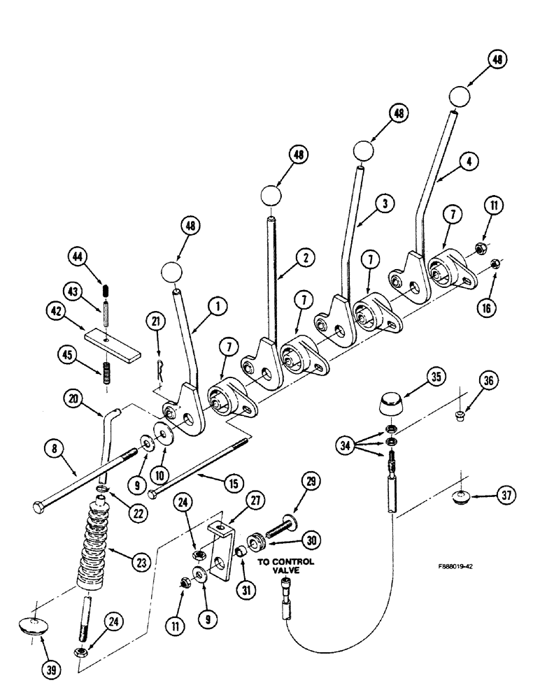 Схема запчастей Case IH 9150 - (8-38) - REMOTE HYDRAULIC CONTROL (08) - HYDRAULICS