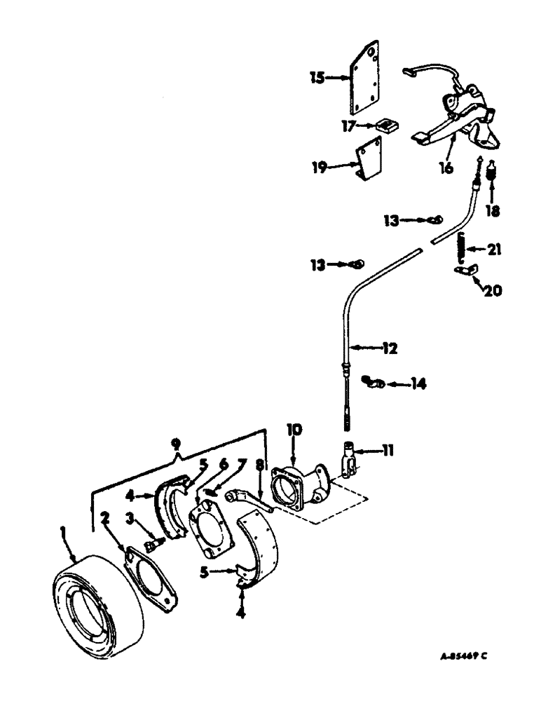 Схема запчастей Case IH 4166 - (04-04) - BRAKES, DRIVE SHAFT PARKING BRAKE, PEDAL, LEVER AND CONNECTIONS (5.1) - BRAKES