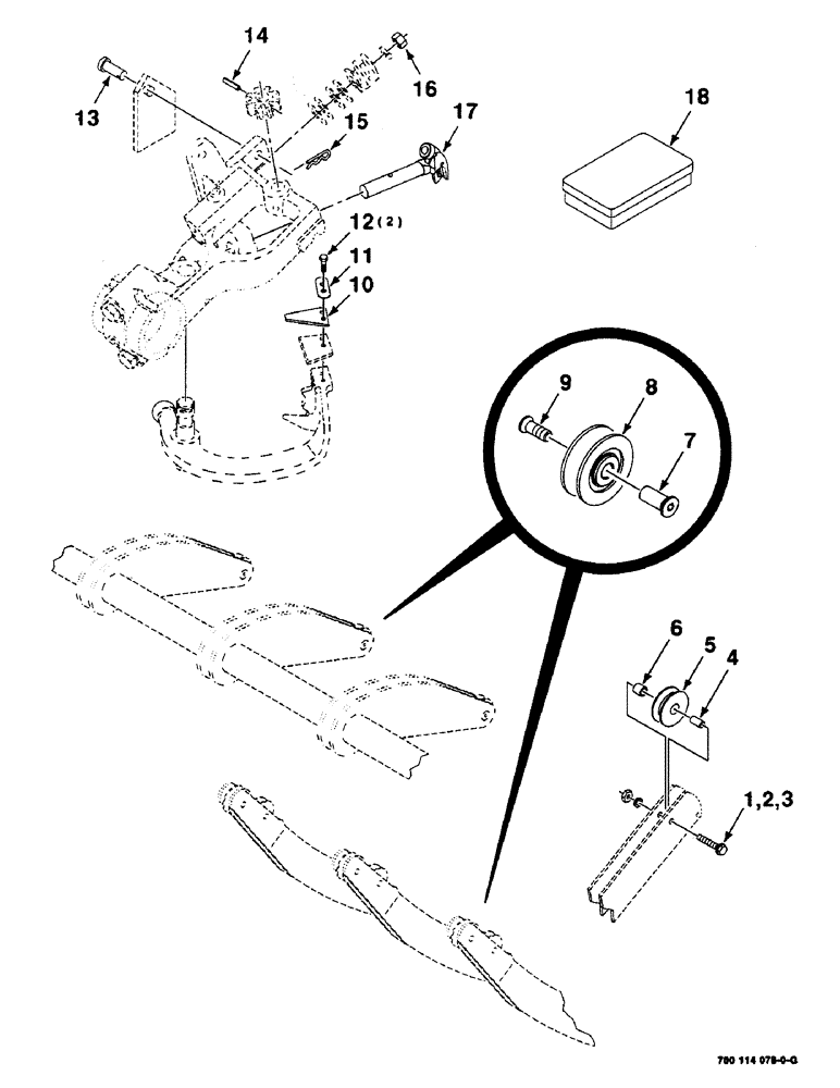 Схема запчастей Case IH 8590 - (6-30) - KNOTTER, BOX OF SERVICE PARTS, 700114078 BOX OF SERVICE PARTS COMPLETE (14) - BALE CHAMBER