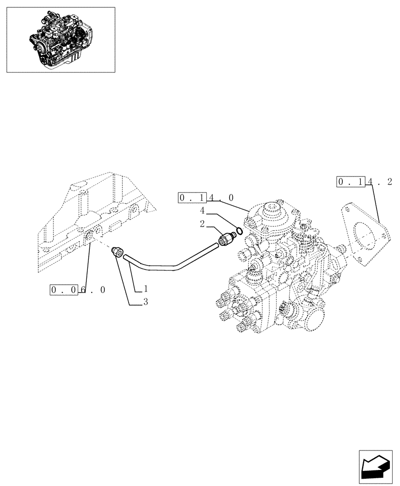 Схема запчастей Case IH F4GE0684E D600 - (0.14.6[01]) - INJECTION EQUIPMENT - PIPING (504038510) 