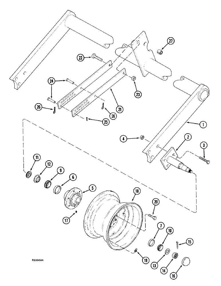 Схема запчастей Case IH 3800 - (9-06) - WHEEL AXLE (09) - CHASSIS/ATTACHMENTS