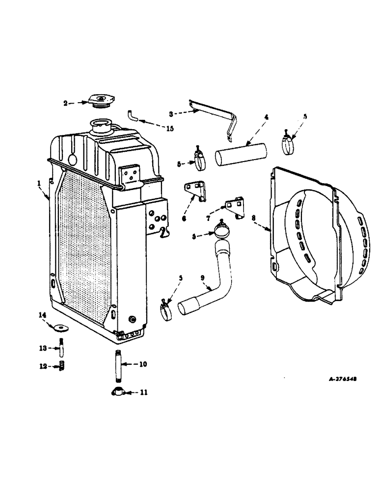 Схема запчастей Case IH 350 - (160) - CHASSIS, RADIATOR AND CONNECTIONS (12) - CHASSIS