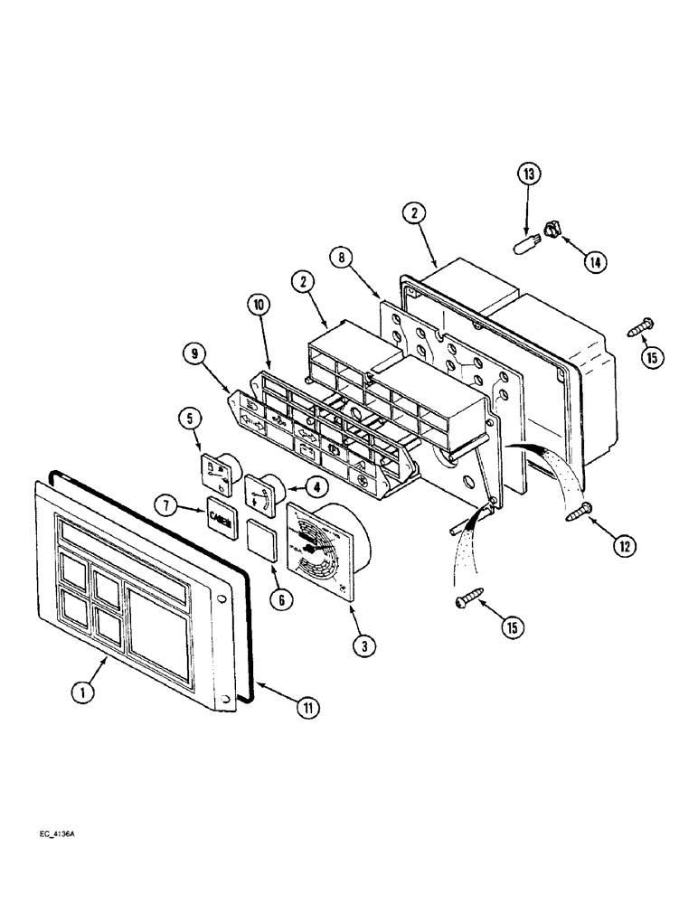 Схема запчастей Case IH 3230 - (4-026) - INSTRUMENT CLUSTER (04) - ELECTRICAL SYSTEMS