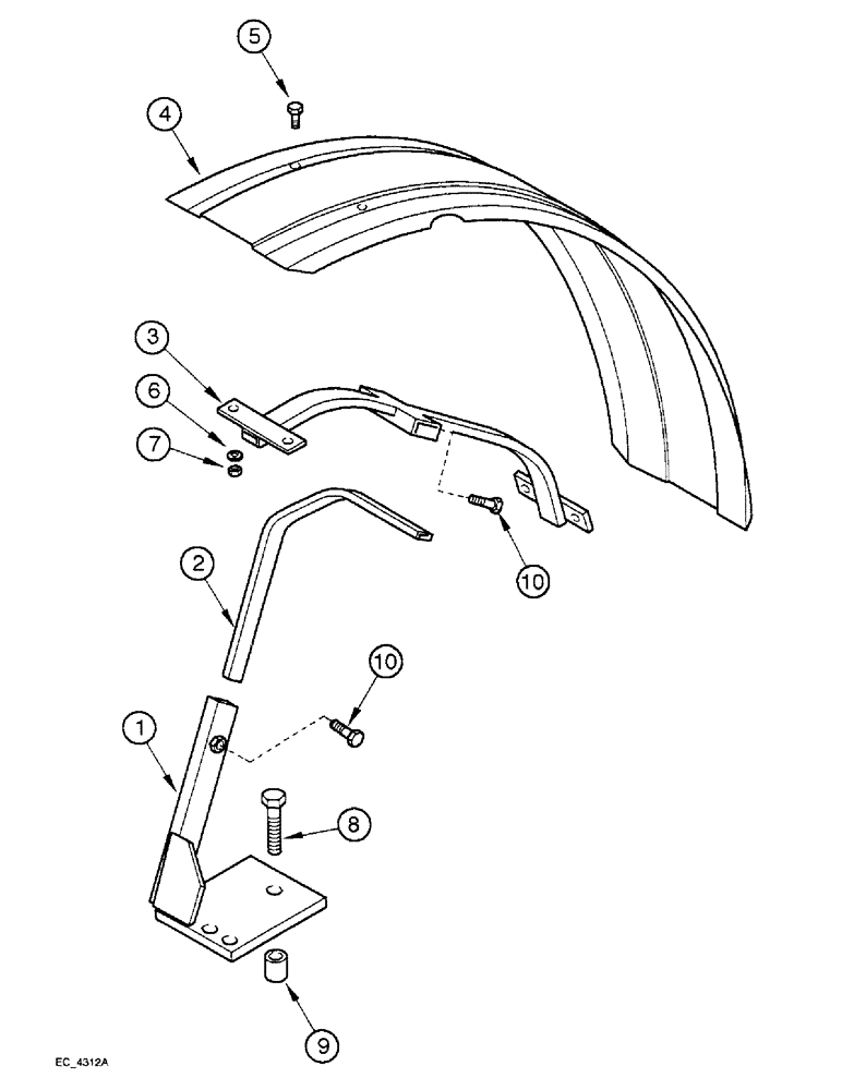 Схема запчастей Case IH 3230 - (9-006) - FRONT SPLASH SHIELDS MFD (09) - CHASSIS/ATTACHMENTS
