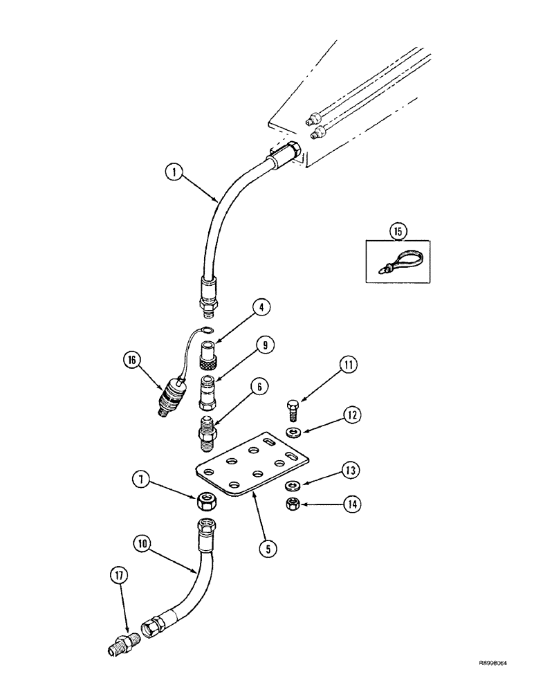 Схема запчастей Case IH L400 - (8-68) - HYDRAULICS, EXTERNAL VALVE, 2 FUNCTION CX50, CX60, WITH SELF LEVELING (08) - HYDRAULICS
