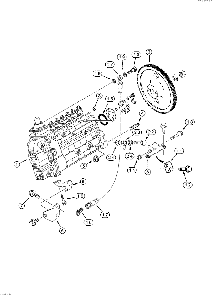 Схема запчастей Case IH 2155 - (3-07A) - FUEL INJ. PUMP & DRIVE, 6TA-830 EMISSIONS CERT. ENGINE, COTTON PICKER S/N JJC0156230 AND AFTER (02) - FUEL SYSTEM