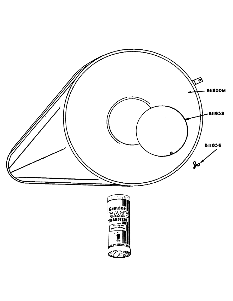 Схема запчастей Case IH 130 - (11) - FLYWHEEL GUARD 