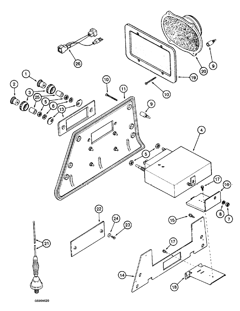 Схема запчастей Case IH 2055 - (4-52) - RADIO (06) - ELECTRICAL SYSTEMS