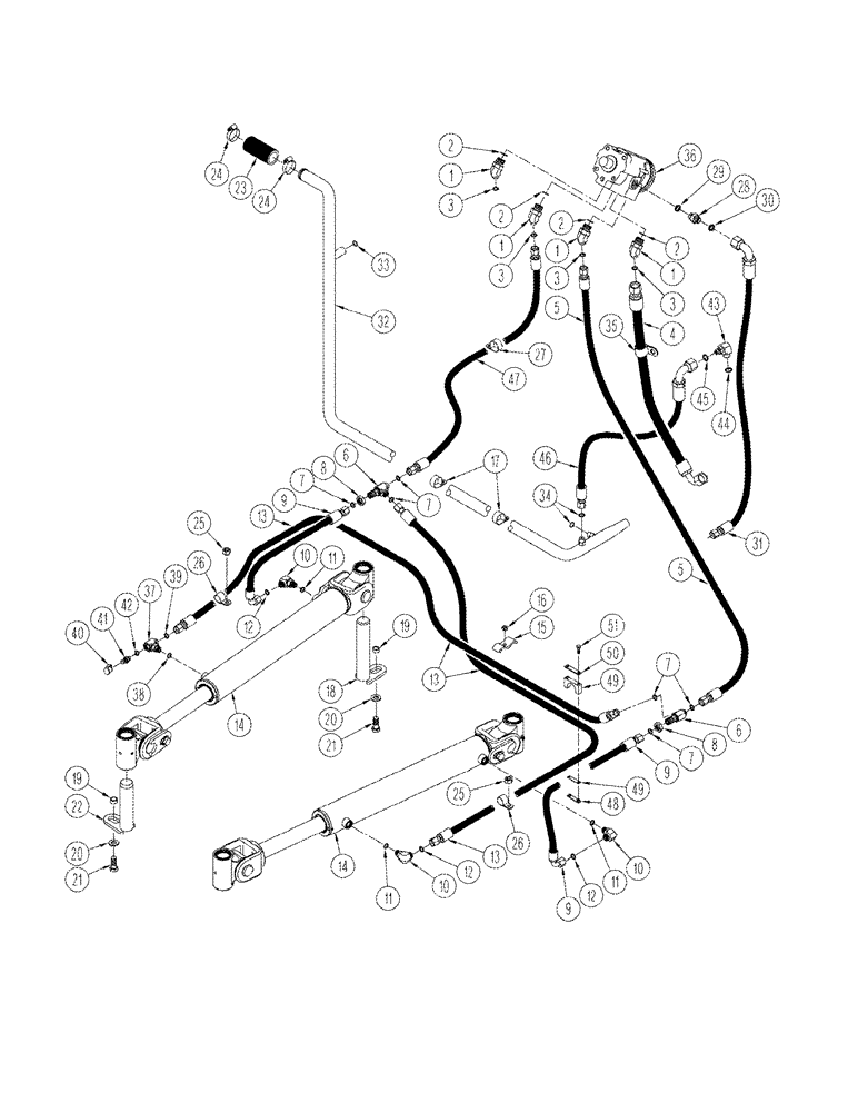 Схема запчастей Case IH STX325 - (05-01) - HYDRAULICS STEERING STX 275 AND STX 325 TRACTOR (05) - STEERING
