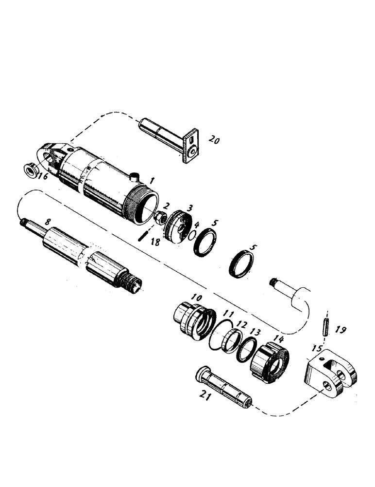 Схема запчастей Case IH 7000 - (B01-41) - HYDRAULICS, CYLINDER, ELEVATOR SLEWING Hydraulic Components & Circuits