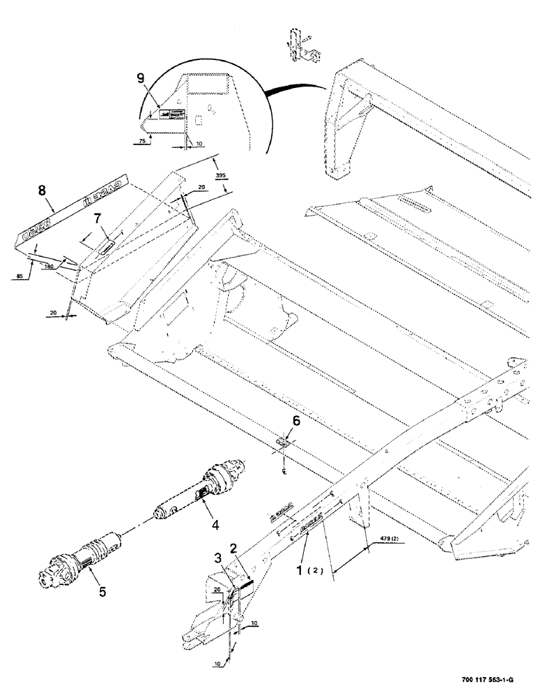Схема запчастей Case IH 8350 - (9-10) - DECALS AND LOCATION DIAGRAM, S.N. CFH0007336 AND LATER (09) - CHASSIS