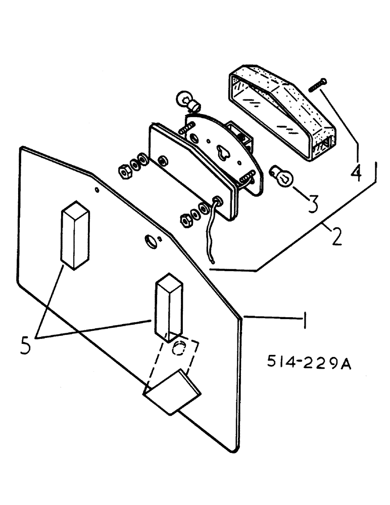 Схема запчастей Case IH 485 - (00H22) - REGISTRATION NUMBER PLATE AND LIGHT (06) - ELECTRICAL