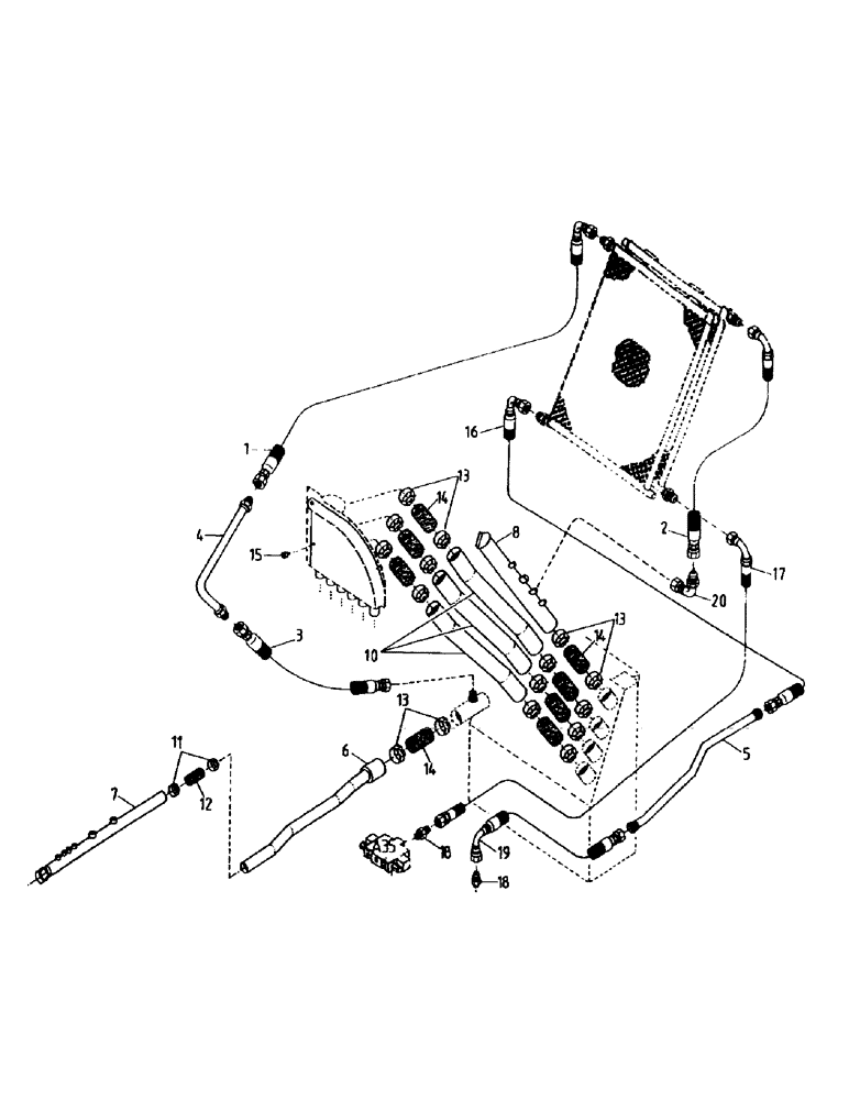 Схема запчастей Case IH 7700 - (B06-02) - HYDRAULIC SUCTION LINES Hydraulic Components & Circuits