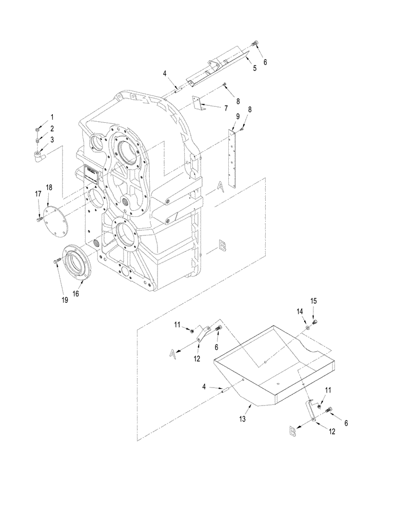 Схема запчастей Case IH STX430 - (06-50) - POWER SHIFT TRANSMISSION - REAR HOUSING (06) - POWER TRAIN