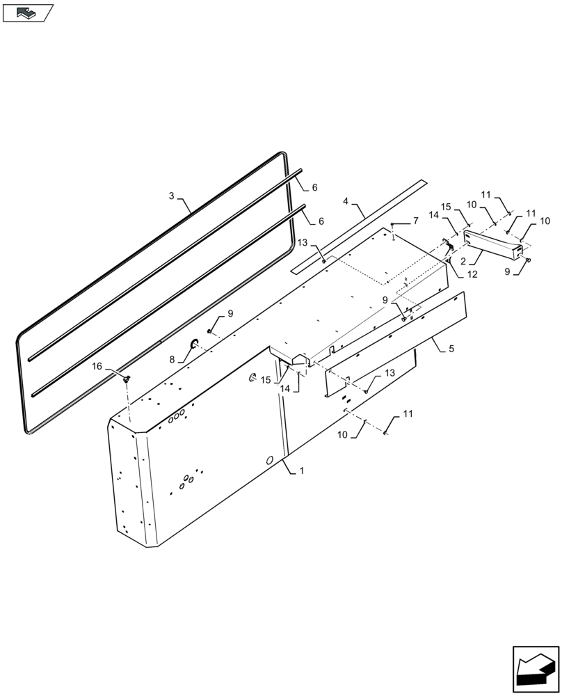 Схема запчастей Case IH LB324P - (90.105.060) - TWINE BOXES RH (90) - PLATFORM, CAB, BODYWORK AND DECALS