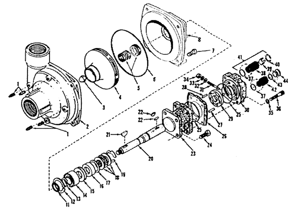 Схема запчастей Case IH TYLER - (08-008) - LIQUID PUMP #53670 - SEAL AND GEROTOR KITS Liquid Plumbing