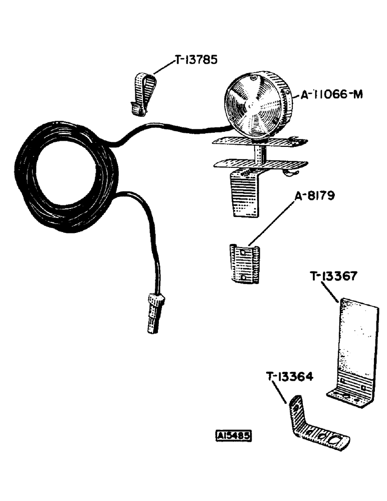 Схема запчастей Case IH 602 - (019) - WARNING LAMP AND REFLECTORS 