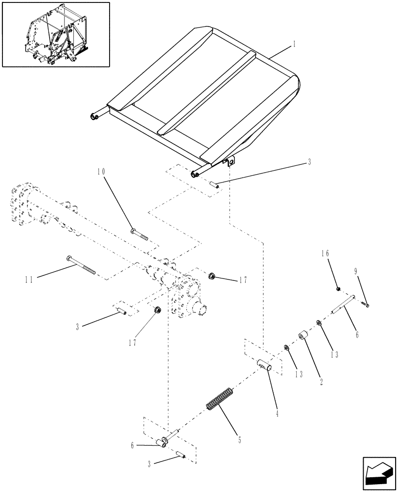 Схема запчастей Case IH RB464 - (16.20) - BALE EJECTOR (16) - BALE EJECTOR