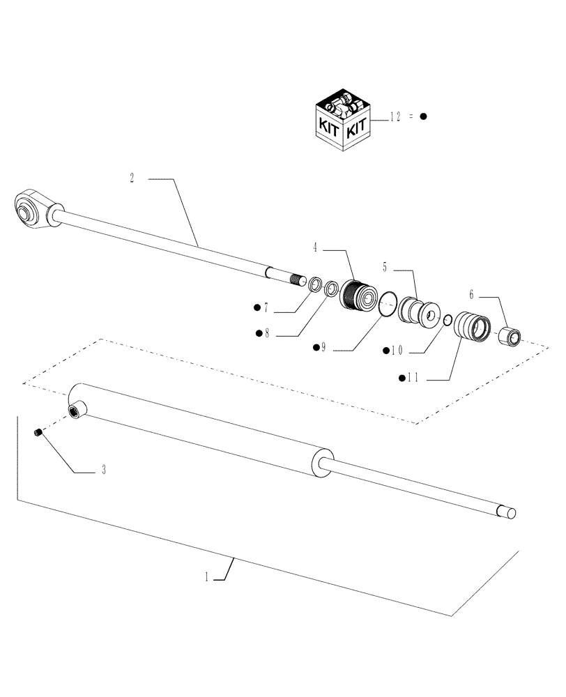 Схема запчастей Case IH MDX41 - (G.10.A.26[2]) - HYDRAULIC CYLINDER G - Tool Positioning