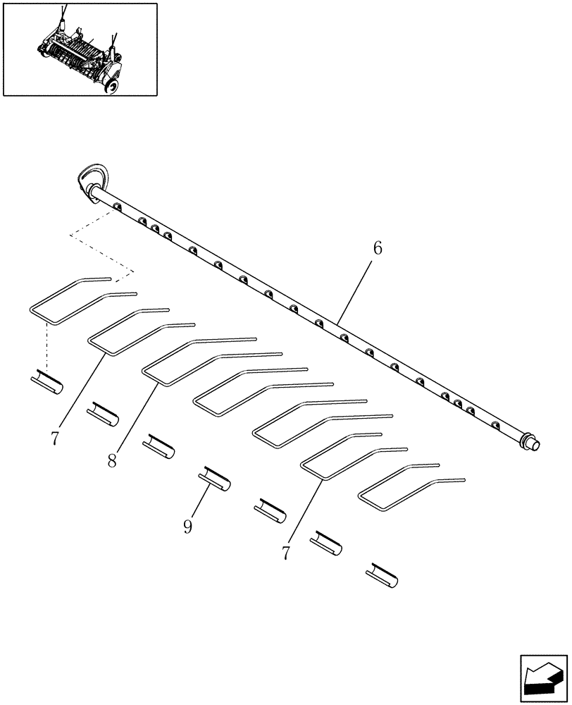 Схема запчастей Case IH RBX562 - (13.995) - 2M WIDE PICKUP, WINDGUARD (13) - FEEDER