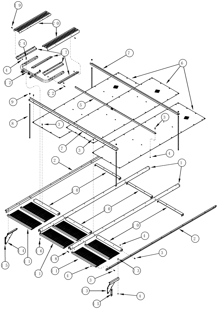 Схема запчастей Case IH CPX610 - (09D-06) - LID, BASKET - TOP - BSN JJC0250200 (16) - BASKET