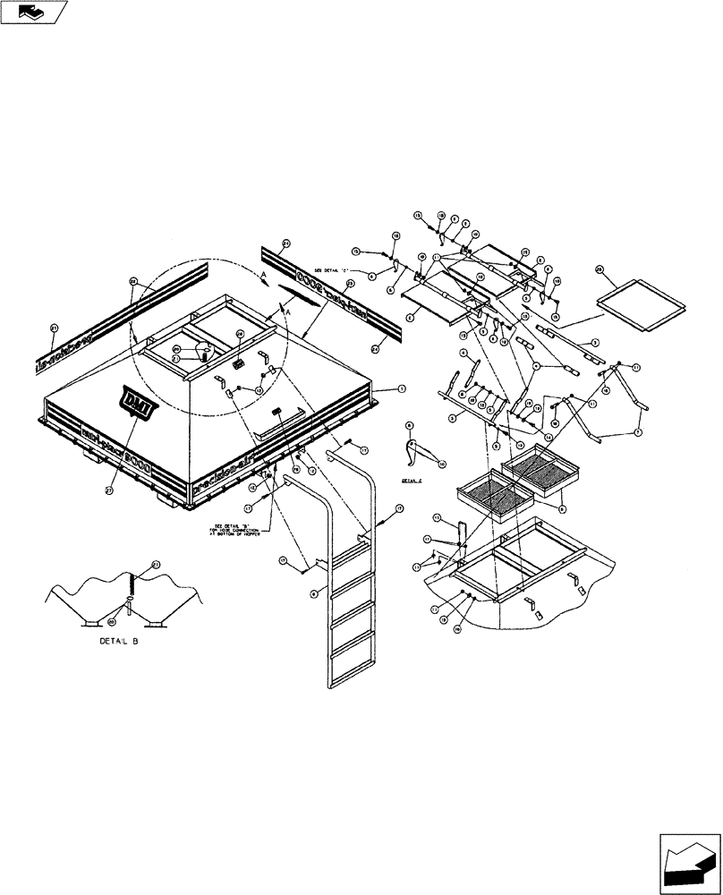 Схема запчастей Case IH 9000 - (75.130.01) - TANK BREAKDOWN (75) - SOIL PREPARATION