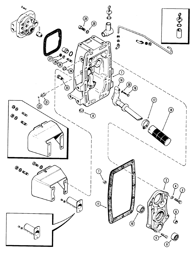 Схема запчастей Case IH 870 - (216) - P.T.O. HOUSING (06) - POWER TRAIN