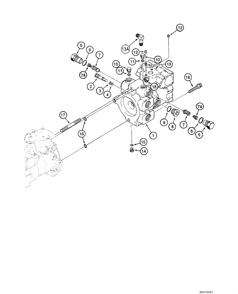 Схема запчастей Case IH 70XT - (06-08) - PUMP, TANDEM (FRONT) 404281A1 (06) - POWER TRAIN