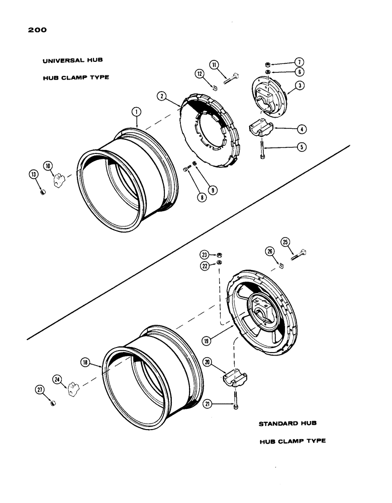 Схема запчастей Case IH 770 - (200) - REAR WHEELS W/34" RIMS, MANUAL ADJUSTABLE (06) - POWER TRAIN