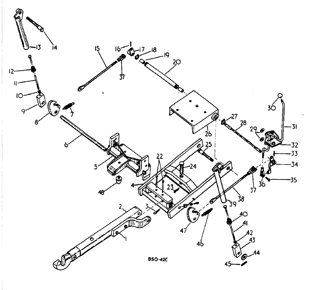 Схема запчастей Case IH 885 - (09-012) - AUTOMATIC HITCH (12) - FRAME
