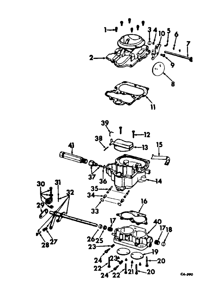 Схема запчастей Case IH V-304 - (A-21) - CARBURETOR 