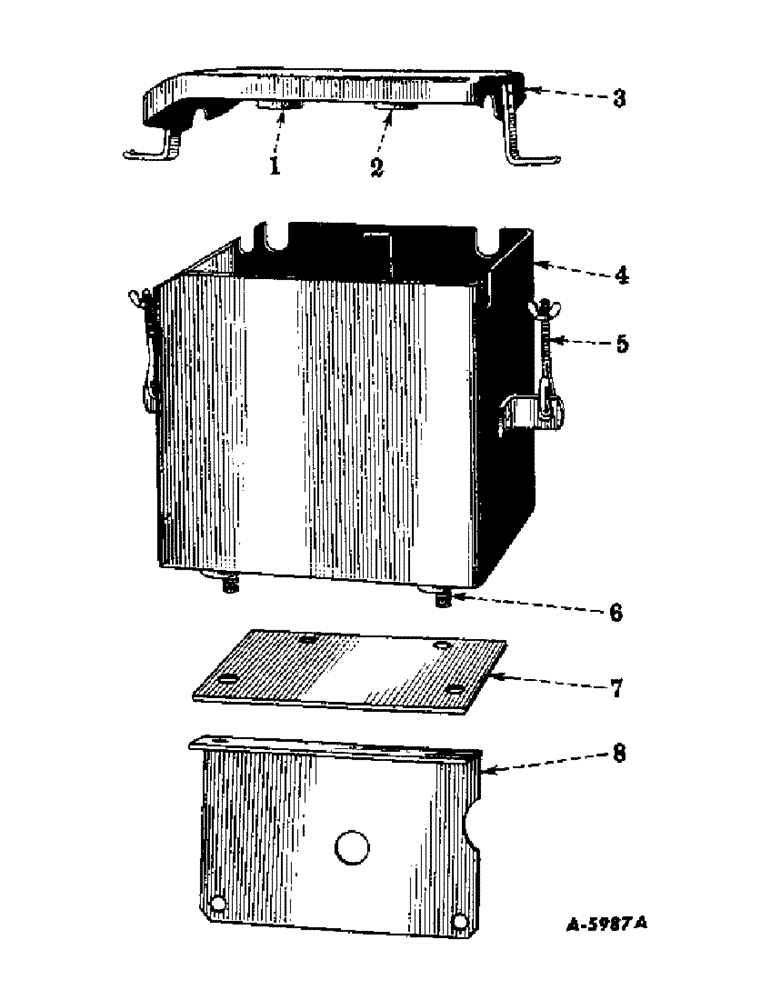 Схема запчастей Case IH FARMALL H - (071) - ELECTRICAL SYSTEM, BATTERY BOX (06) - ELECTRICAL SYSTEMS