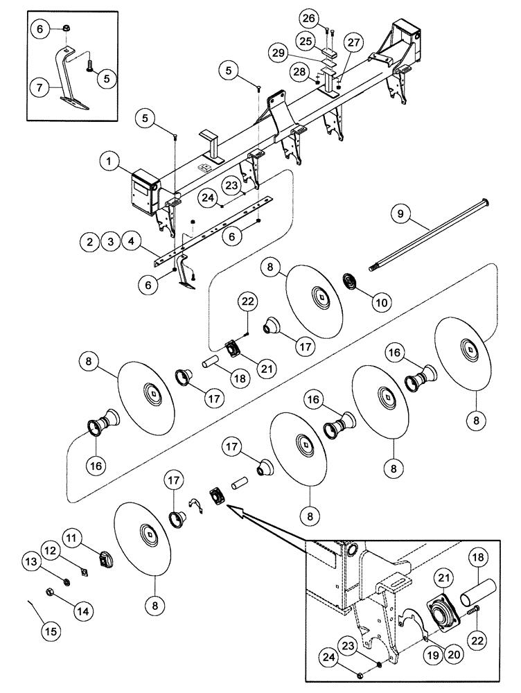 Схема запчастей Case IH RMX790 - (75.200.14) - ALL-PURPOSE FOLDING REAR MAIN DISK GANG PARTS (09) - CHASSIS/ATTACHMENTS