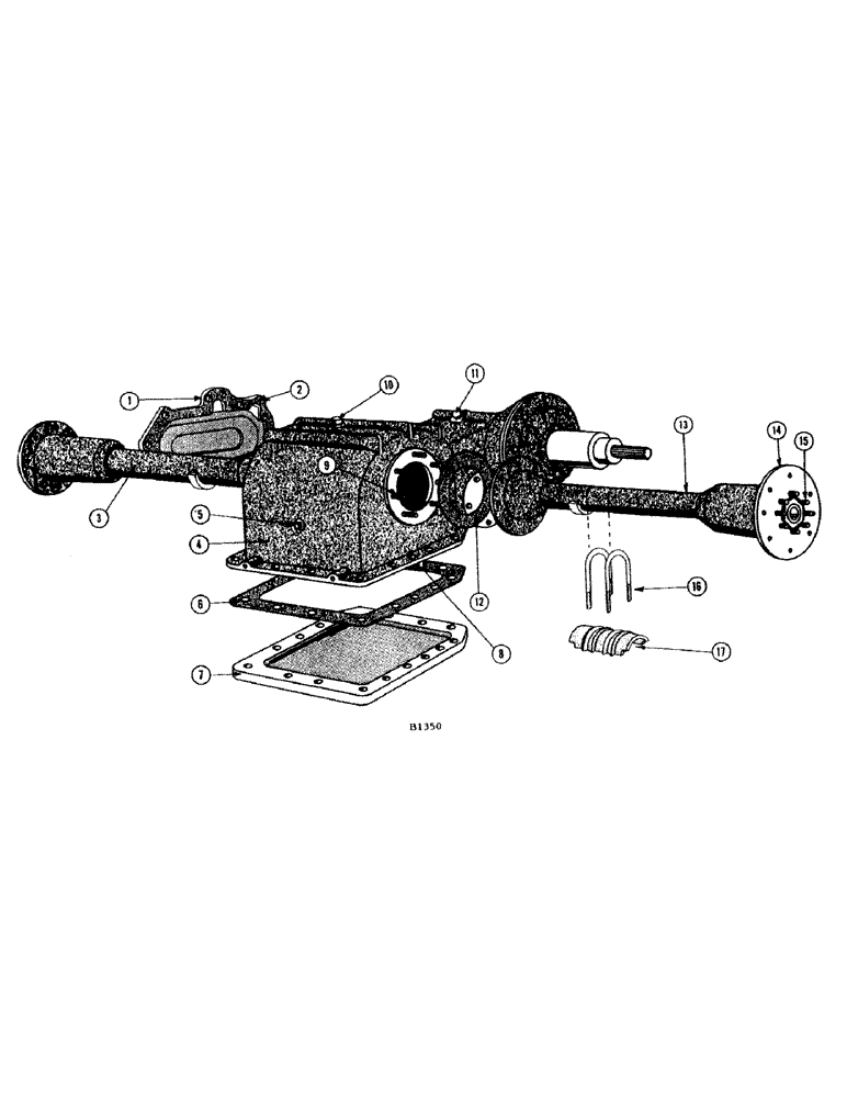 Схема запчастей Case IH 1010 - (270) - TRANSMISSION CASE AND AXLE HOUSING, GRAIN AND RICE TRACK COMBINES (14) - MAIN GEARBOX & DRIVE