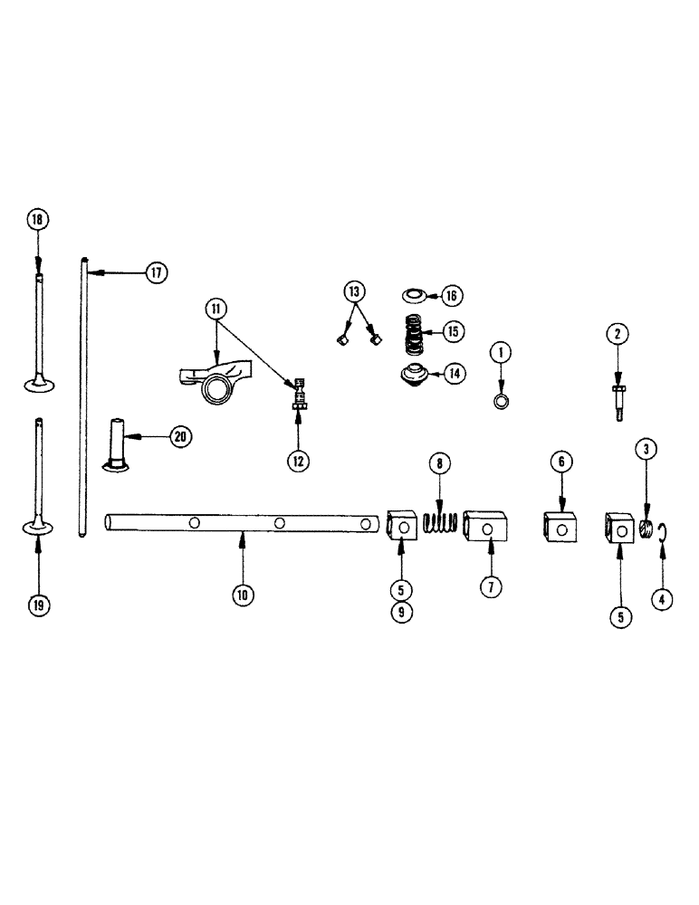 Схема запчастей Case IH 1010 - (328) - MODEL GO 298 ENGINE, ROCKER ARMS (10) - ENGINE