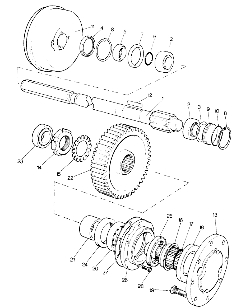 Схема запчастей Case IH 990 - (D02-1) - FINAL DRVE, FINAL DRIVE REDUCTION GEAR AND SHAFTS Final Drive Reductions