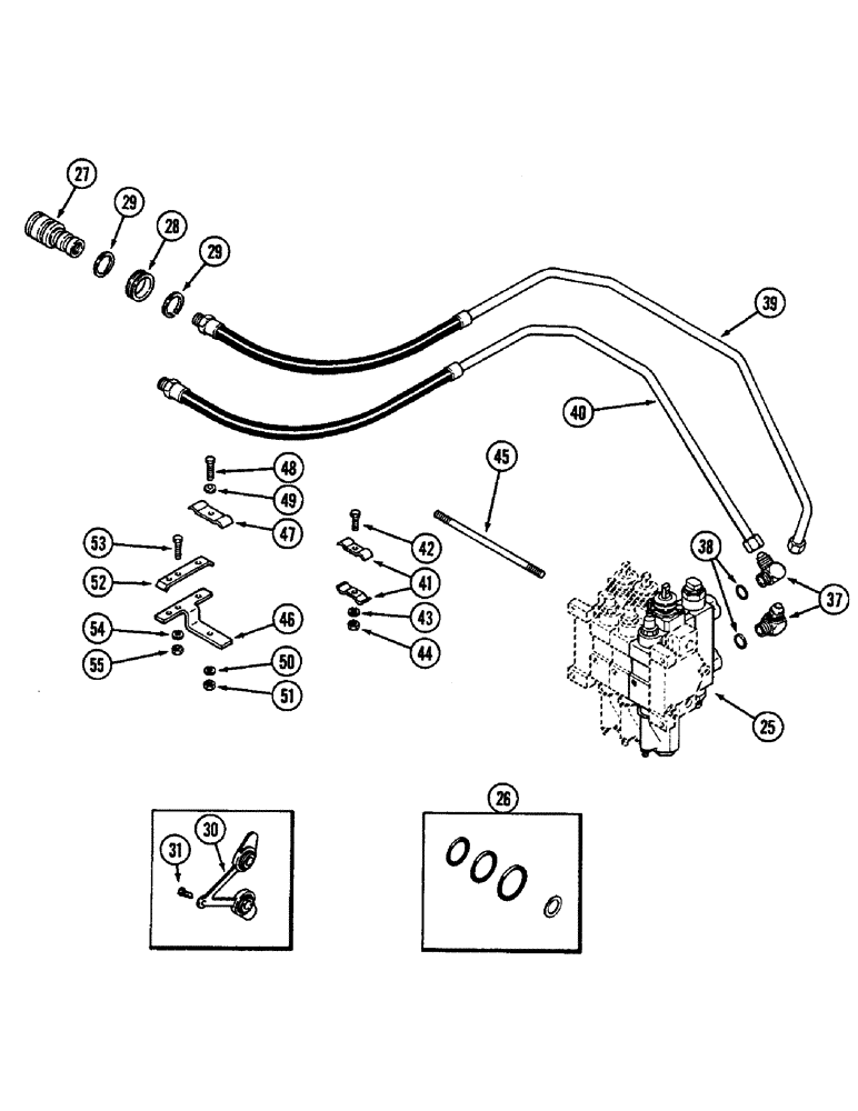 Схема запчастей Case IH 2290 - (8-414) - REMOTE HYDRAULICS, REMOTE ATTACHMENT, NUMBER 3 CIRCUIT, WITH LOCKOUT (08) - HYDRAULICS