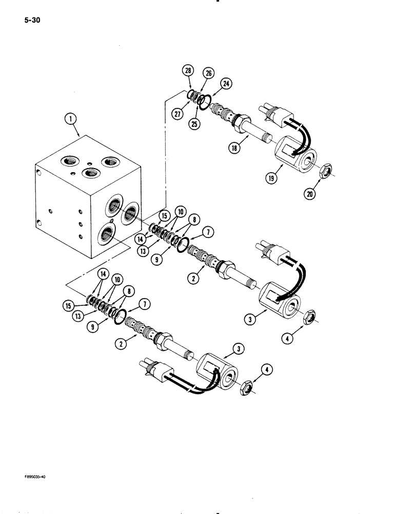 Схема запчастей Case IH 9110 - (5-30) - STEERABLE AXLE HYDRAULICS, MAKE UP VALVE (05) - STEERING