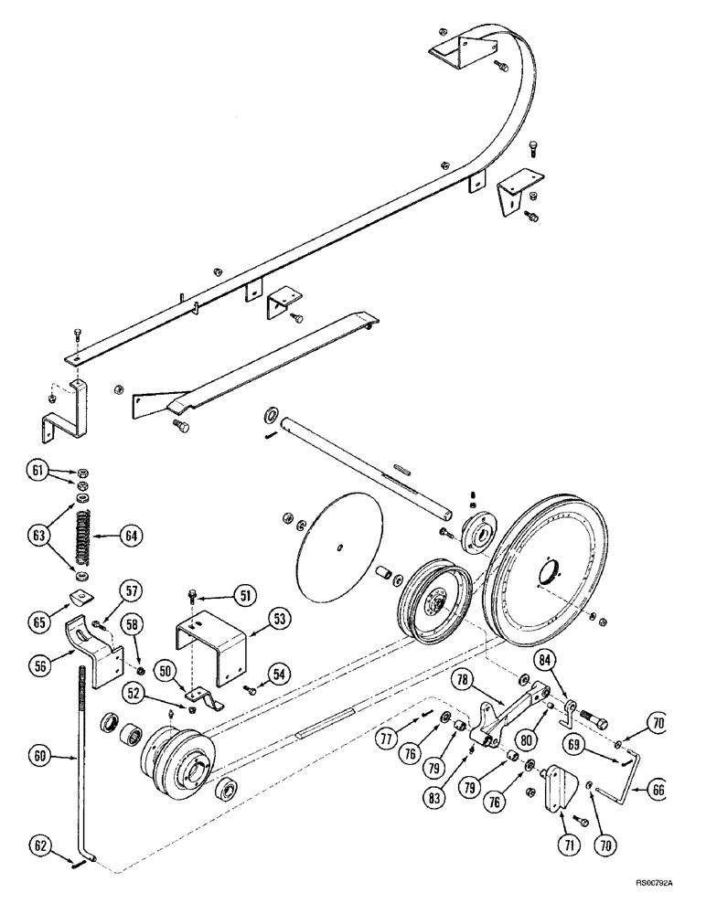 Схема запчастей Case IH 1680 - (9E-12) - UNLOADER, BELT DRIVE (CONTD) (17) - GRAIN TANK & UNLOADER