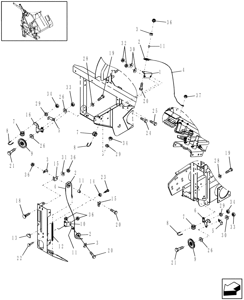 Схема запчастей Case IH RBX453 - (15.20) - ELECTRIC TWINE WRAP, TWINE INDICATOR (15) - KNOTTER /WRAPPER