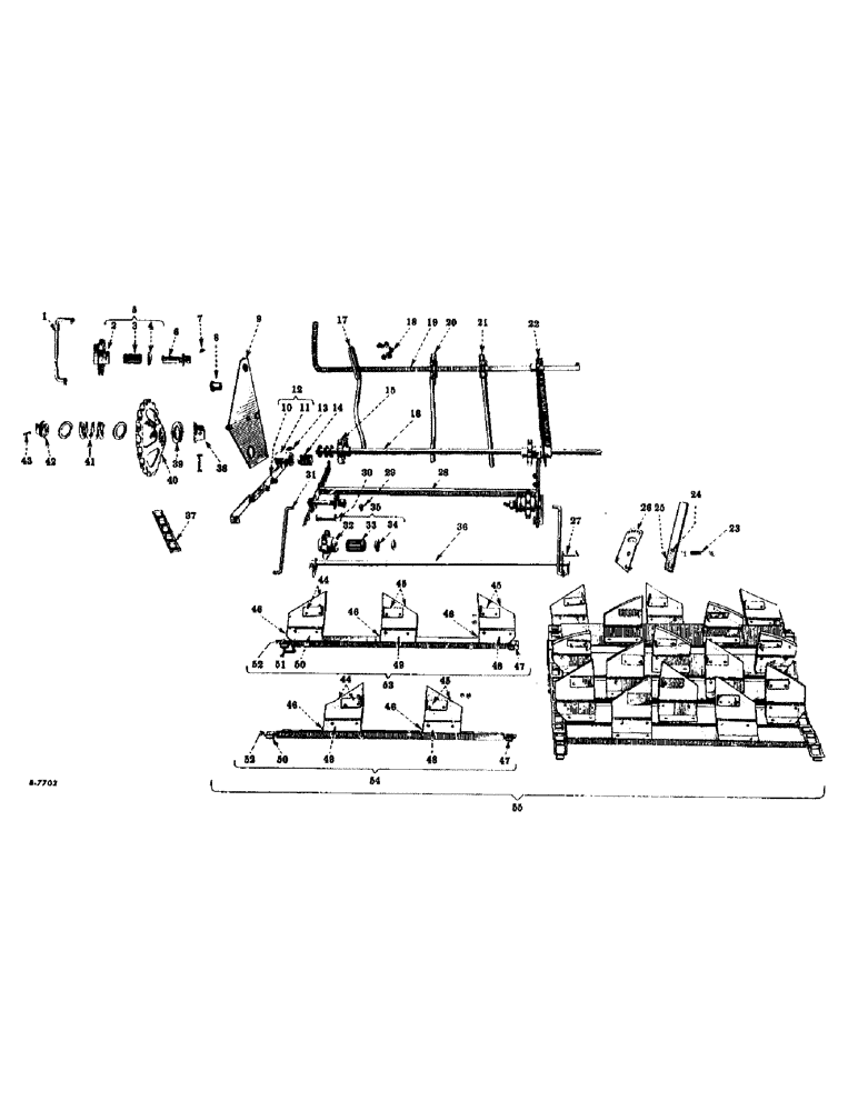 Схема запчастей Case IH 2-PR - (071) - EAR FORWARDER BELT AND EAR STRAIGHTENERS (60) - PRODUCT FEEDING